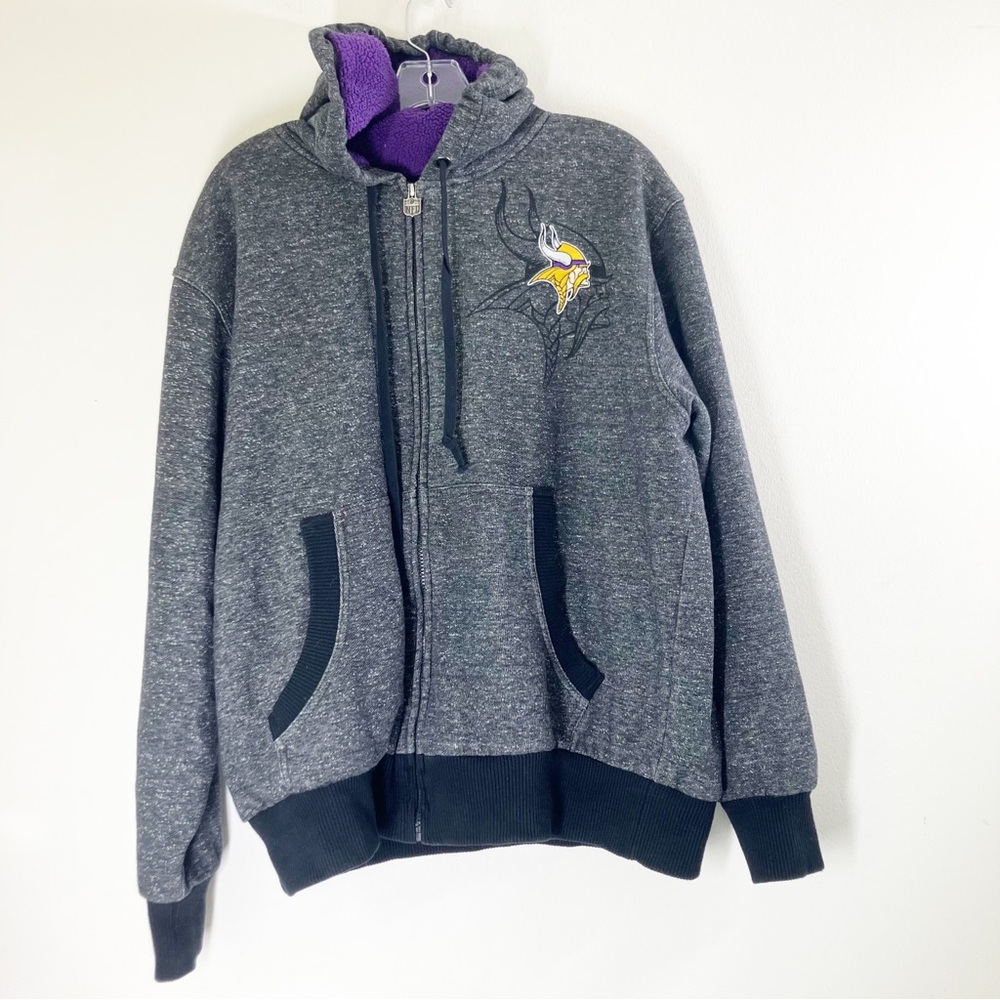 Minnesota Vikings NFL  Zip up hoodie Size XL EUC